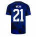 Verenigde Staten Timothy Weah #21 Voetbalkleding Uitshirt WK 2022 Korte Mouwen